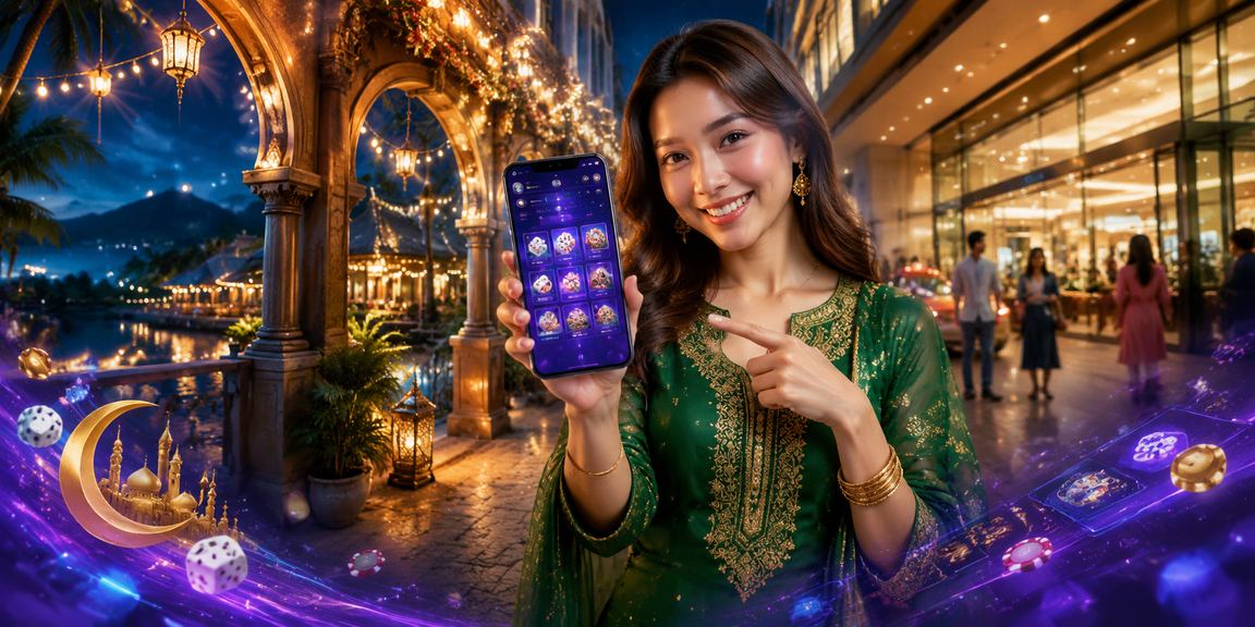 Suasana perayaan Hari Raya di Langkawi dengan penggunaan aplikasi taruhan dalam talian